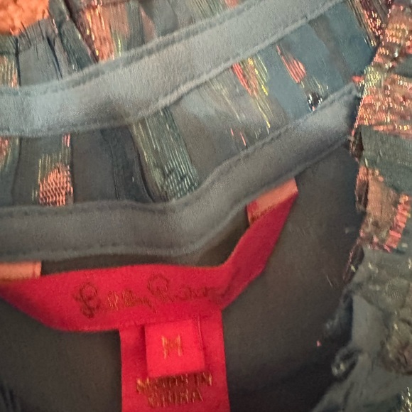 NWT Lilly Pulitzer Galiana silk top M - Picture 5 of 5